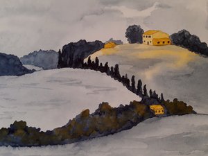 Toscane in twee kleuren door Steegs Art Karin