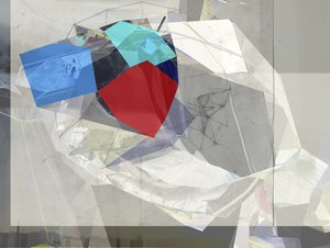 Compositie van geometrische kubussen