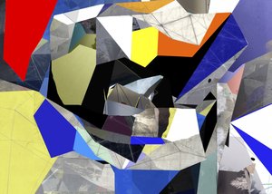 Levendige, gefragmenteerde geometrie