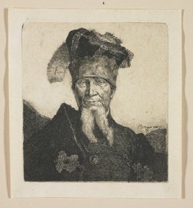 Portret van een man, zogenaamd "Mazeppa" door Stefan Juliusz Norblin de la Gourdaine