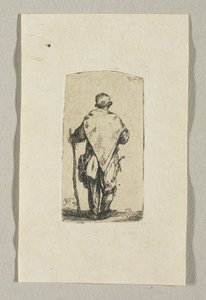 Staande man met een witte doek door Stefan Juliusz Norblin de la Gourdaine