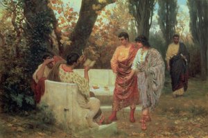 De Romeinse dichter Catullus leest zijn gedicht voor door Stefan Vladislavovich Bakalowicz