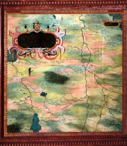 Afrika (Nubië en Egypte) Kaart gemaakt door Stefano Bonsignori (?-1589) Italiaanse kosmograaf en schilder. Rond 1581. Florence, Palazzo Vecchio, Sala del Mappamondo door Stefano Buonsignori