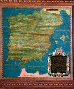 Kaart van Spanje en Portugal