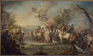 Allegorie op de overwinning van Catharina de Grote op de Turken en Tataren door Stefano Torelli