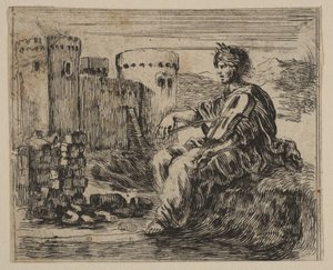 Amphion, uit Spel van Mythologie Jeu de la Mythologie, 1644 door Stefano della Bella
