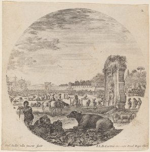 Campo Vaccino, 1646 door Stefano della Bella