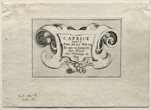 Caprices: Titelpagina door Stefano della Bella