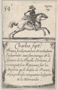 Charles Sept.-e Prince facile..., uit het spel van de koningen van Frankrijk Jeu des Rois de Fr..., 1644 door Stefano della Bella