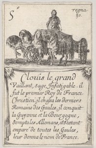 Clovis de Grote Dapper, wijs..., uit Spel van de Koningen van Frankrijk Jeu des Rois de F... door Stefano della Bella