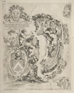 Collectie van verschillende grillen en nieuwe ontwerpen van cartouches en ornamenten: nr. 2, toewijdingspagina