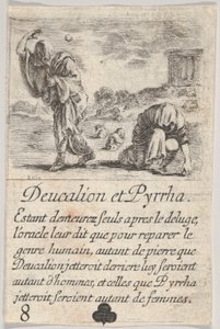 Deucalion en Pyrrha, uit het spel van Mythologie, 1644