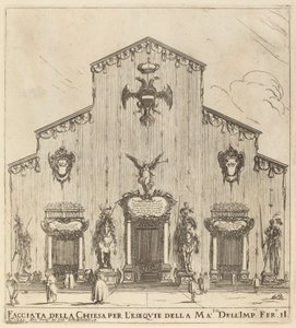 Gevel van de kerk van San Lorenzo, Florence door Stefano della Bella