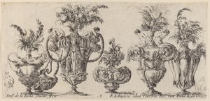 Fantastische vazen, waarschijnlijk 1646 door Stefano della Bella