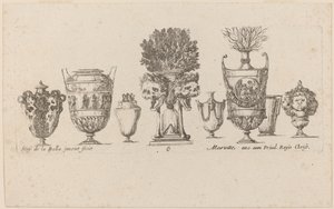 Fantastische Vazen, waarschijnlijk 1646 door Stefano della Bella