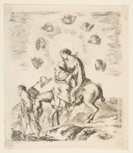 Vlucht naar Egypte, ca. 1641 door Stefano della Bella