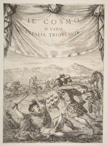 Frontispice voor Il Cosmo, 1650 door Stefano della Bella