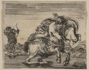 Hercules en Deianira, uit Spel van Mythologie Jeu de la Mythologie