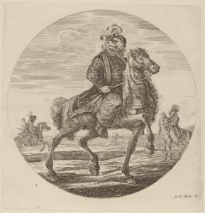 Hongaarse cavalerist door Stefano della Bella