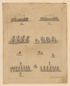 Infanterie- en cavalerie-eenheden door Stefano della Bella