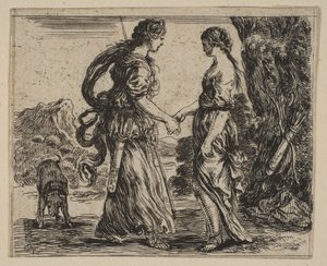 Jupiter en Callisto, uit Game of Mythology Jeu de la Mythologie, 1644