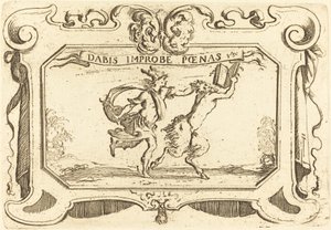 Mercurius achtervolgt een sater met een boek door Stefano della Bella