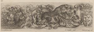Ornamentale Fries met Luipaard, waarschijnlijk 1648