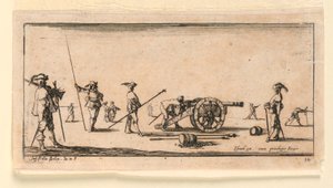 Plaat 10, uit "Desseins de Queleques Conduites de Troupes, Canons, et Ataques de Villes"