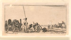 Plaat 9, uit Desseins de Queleques Conduites de Troupes, Canons, et Ataques de Villes