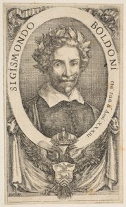 Portret van de dichter Sigismond Boldoni, 1656 door Stefano della Bella