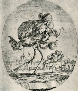 Reproductie van ets uit Set van Vijf Doden, door Stefano della Bella, 1906