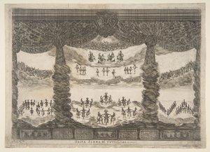 Zesde scène, de hemelen, uit Het huwelijk van de goden Le nozze degli Dei