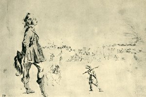 Staande mannelijke figuur