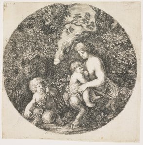 De vrouw van de sater, 1656 door Stefano della Bella