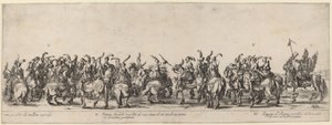 Dertig Boogschutters en Pages door Stefano della Bella