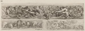 Drie decoratieve banden, waarschijnlijk 1648 door Stefano della Bella