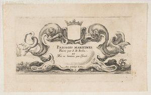 Titelpagina: Paisages maritimes, ca. 1644 door Stefano della Bella