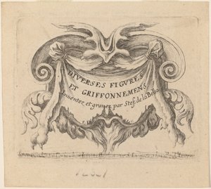 Titelpagina voor Diverses figures et griffonnements door Stefano della Bella