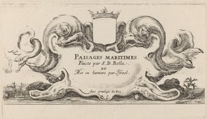 Titelpagina voor "Paysages maritimes" door Stefano della Bella