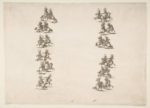 Vierentwintig Ruiters die in Twee Kolommen Vechten, 1652