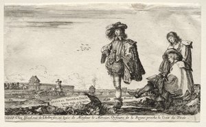Verschillende figuren en landschappen door Stefano della Bella
