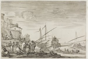 Uitzichten op de haven van Livorno: Huizen met uitzicht op een haven