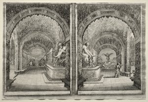 Gezichten van de Villa van Pratolino: Twee Gezichten van de Grot door Stefano della Bella