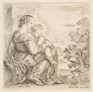 Maagd en Christus Kind, 1641 door Stefano della Bella