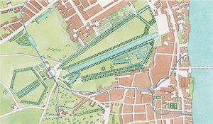 Loop van de rivier Tyburn, Westminster in 1747 door Stephen Conlin