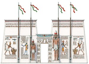 De 10e pyloon, Karnak, Egypte door Stephen Conlin