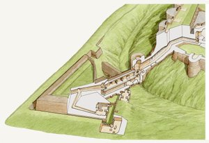 De Spoor, Dover Castle, Kent door Stephen Conlin