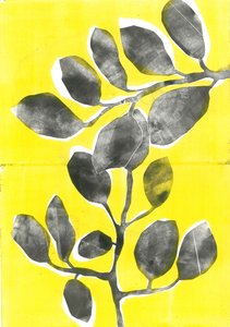 Zomertuin IV, 2015 (monoprint op papier) door Stephen Dow