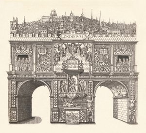 Triomfboog opgericht ter ere van de intocht van koning James in Londen, 1604