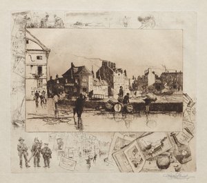 Een Storm in Fécamp Normandië door Stephen Parrish
